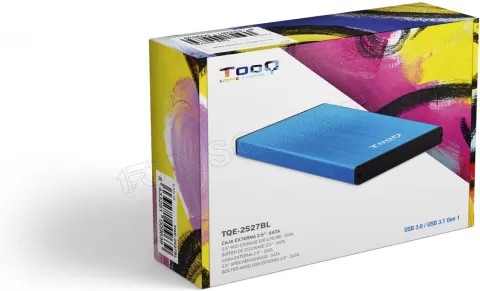 Photo de Boitier externe USB 3.1 TooQ TQE-2527 - S-ATA 2,5" (Bleu)