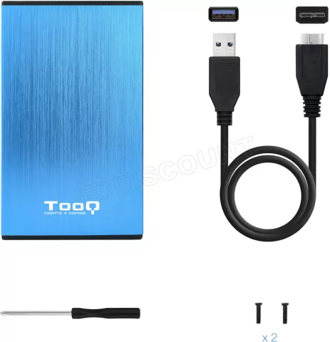Photo de Boitier externe USB 3.1 TooQ TQE-2527 - S-ATA 2,5" (Bleu)