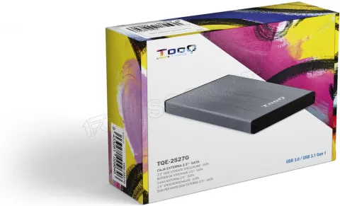 Photo de Boitier externe USB 3.1 TooQ TQE-2527 - S-ATA 2,5" (Gris)