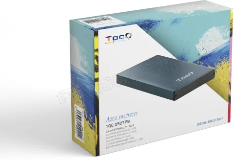 Photo de Boitier externe USB 3.1 TooQ TQE-2527 - S-ATA 2,5" (Vert)