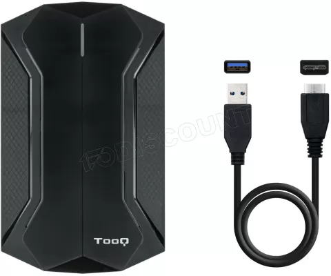 Photo de Boitier externe USB 3.1 TooQ TQE-2599 RGB - S-ATA 2,5" (Noir)