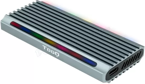 Photo de Boitier externe USB-C 3.2 Tooq Shinobi RGB - NVMe M.2 Type 2280 (Gris)