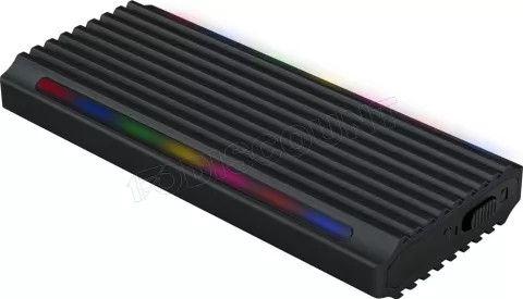 Photo de Boitier externe USB-C 3.2 Tooq Shinobi RGB - NVMe M.2 Type 2280 (Noir)