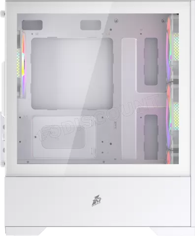 Photo de Boitier Mini Tour Micro ATX 1stPlayer Go2 RGB avec panneau vitré (Blanc)