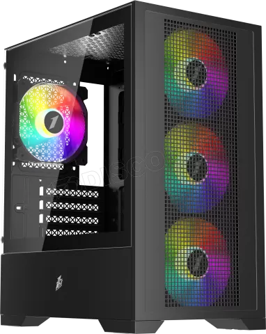 Photo de Boitier Mini Tour Micro ATX 1stPlayer Go2 RGB avec panneau vitré (Noir)