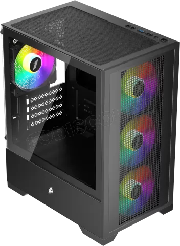 Photo de Boitier Mini Tour Micro ATX 1stPlayer Go2 RGB avec panneau vitré (Noir)