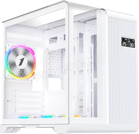 Photo de Boitier Mini Tour Micro ATX 1stPlayer RT5 RGB avec panneaux vitrés (Blanc)