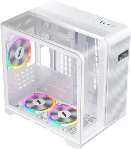 Photo de Boitier Mini Tour Micro ATX 1stPlayer RT5 RGB avec panneaux vitrés (Blanc)