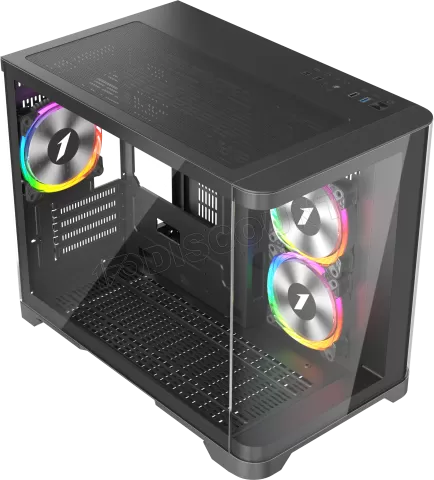 Photo de Boitier Mini Tour Micro ATX 1stPlayer UView 6 RGB avec panneaux vitrés (Noir)