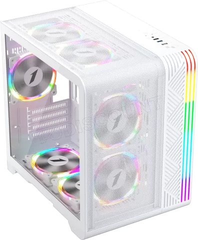 Photo de Boitier Mini Tour Micro ATX 1stPlayer VT5 RGB avec panneau vitré (Blanc)