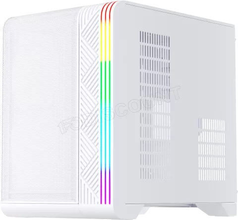 Photo de Boitier Mini Tour Micro ATX 1stPlayer VT5 RGB avec panneau vitré (Blanc)