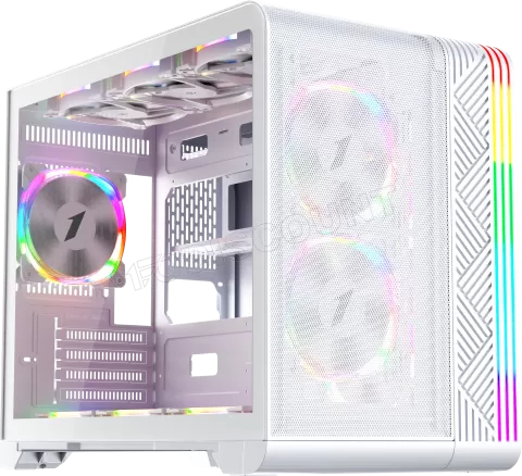 Photo de Boitier Mini Tour Micro ATX 1stPlayer VT6 RGB avec panneau vitré (Blanc)