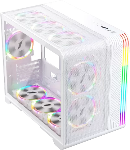 Photo de Boitier Mini Tour Micro ATX 1stPlayer VT6 RGB avec panneau vitré (Blanc)