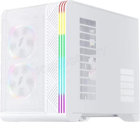 Photo de Boitier Mini Tour Micro ATX 1stPlayer VT6 RGB avec panneau vitré (Blanc)