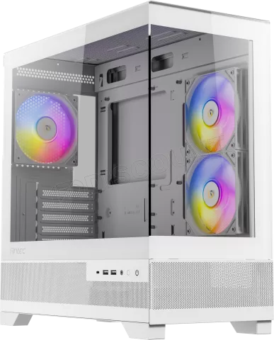 Photo de Boitier Mini Tour Micro-ATX Antec CX500M RGB avec panneaux vitrés (Blanc)