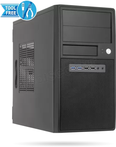 Photo de Boitier Mini Tour Micro ATX Chieftec Mesh Home & Office CT-04B (Noir) avec alimentation 350W