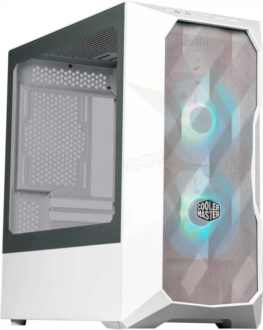 Boitier Mini Tour Micro ATX Cooler Master MasterBox TD300 Mesh RGB avec panneau vitré (Blanc)