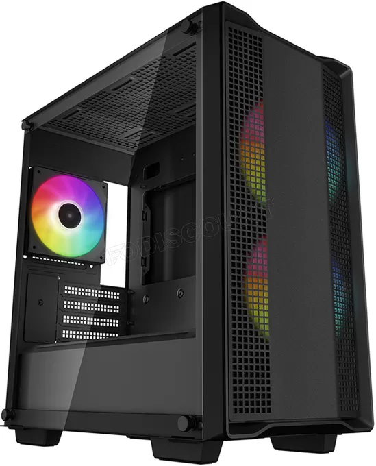 Boitier Mini Tour Micro ATX DeepCool CC360 RGB avec panneau vitré (Noir)