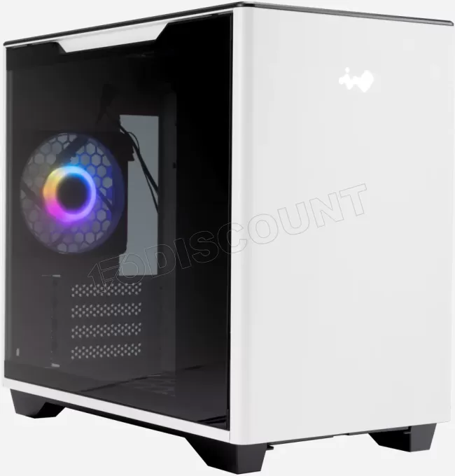 Boitier Mini Tour Micro ATX InWin A3 RGB avec panneau vitré (Blanc)