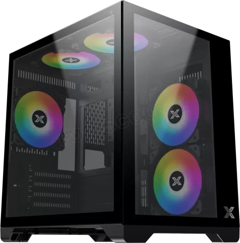 Photo de Boitier Mini Tour Micro ATX Xigmatek Aqua M RGB avec panneaux vitrés (Noir)