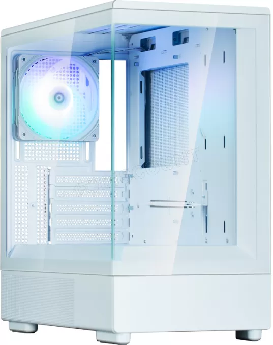 Boitier Mini Tour Micro ATX Zalman P10 RGB avec panneaux vitrés (Blanc)