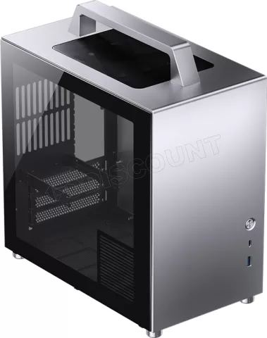 Photo de Boitier Mini Tour Mini ITX Jonsbo T8 Plus avec panneau vitré (Argent)