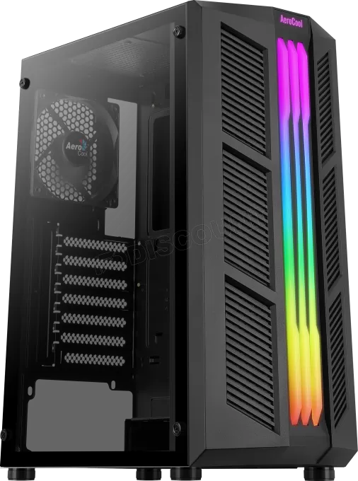 Boitier Moyen Tour ATX AeroCool Prime RGB avec panneau vitré (Noir)