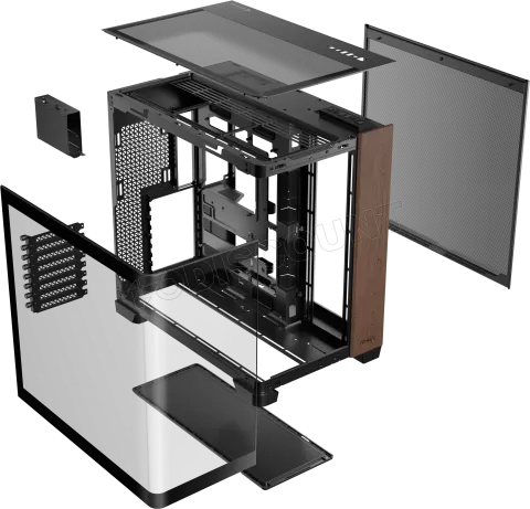 Photo de Boitier Moyen Tour ATX Antec Constellation C8 Curve Wood avec panneaux vitrés (Noir)