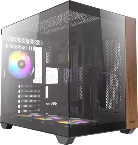 Photo de Boitier Moyen Tour ATX Antec Constellation CX800 Wood RGB avec panneaux vitrés (Noir)