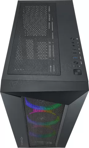 Photo de Boitier Moyen Tour ATX Azza Octane A RGB avec panneau vitré (Noir)