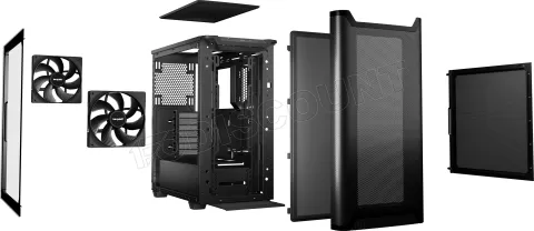 Photo de Boitier Moyen Tour ATX be quiet! Pure Base 501 AirFlow avec panneau vitré (Noir)