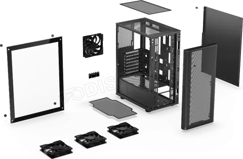 Photo de Boitier Moyen Tour ATX Endorfy Ventum 200 Air avec panneau vitré (Noir)