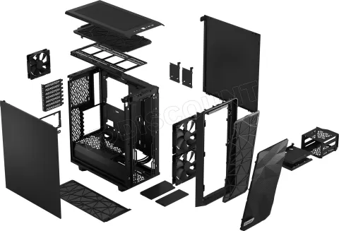 Photo de Boitier Moyen Tour ATX Fractal Design Meshify 2 Compact (Noir)