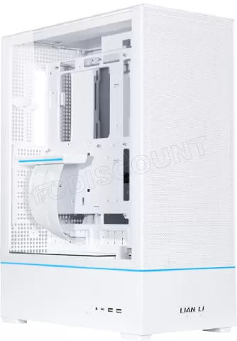 Photo de Boitier Moyen Tour ATX Lian-Li Sup-01 RGB avec panneaux vitrés (Blanc)