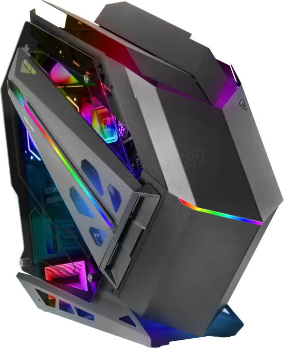 Boitier Moyen Tour ATX Mars Gaming MC-Titan RGB avec panneaux vitrés (Noir)