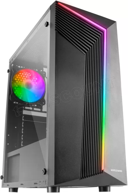 Boitier Moyen Tour ATX Mars Gaming MC-X7 RGB avec panneau vitré (Noir)