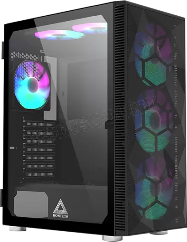 Boitier Moyen Tour ATX Mars Gaming MC-X7 RGB avec panneau vitré (Noir) à  prix bas