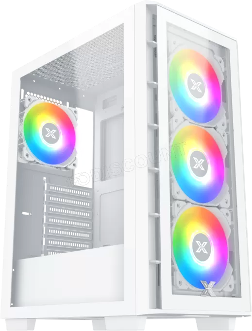 Boitier Moyen Tour ATX Xigmatek Elite One RGB avec panneaux vitrés (Blanc)