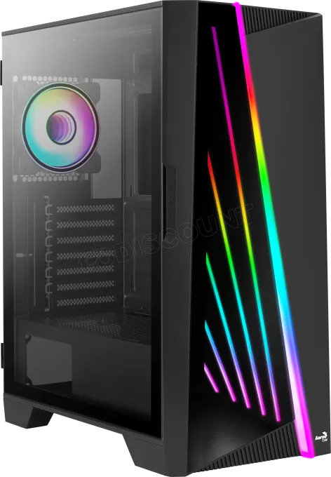 Boitier Moyen Tour E-ATX AeroCool Mirage V1 RGB avec panneau vitré (Noir)