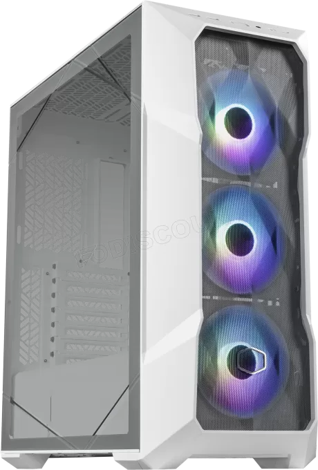 Boitier Moyen Tour E-ATX Cooler Master MasterBox TD500 Mesh V2 RGB avec panneau vitré (Blanc)