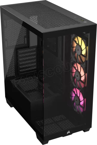 Photo de Boitier Moyen Tour E-ATX Corsair iCue Link 3500X RGB avec panneaux vitrés (Noir)