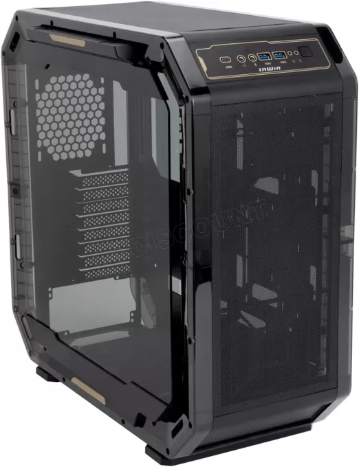 Boitier Moyen Tour E-ATX InWin Airforce RGB avec panneaux vitrés (Noir)