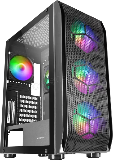 Boitier Moyen Tour E-ATX Mars Gaming MC-KX RGB avec panneau vitré (Noir)