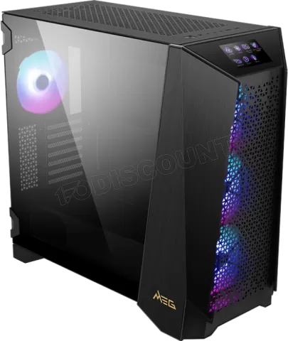 Photo de Boitier Moyen Tour E-ATX MSI Meg Prospect 700R RGB avec panneau vitré (Noir)