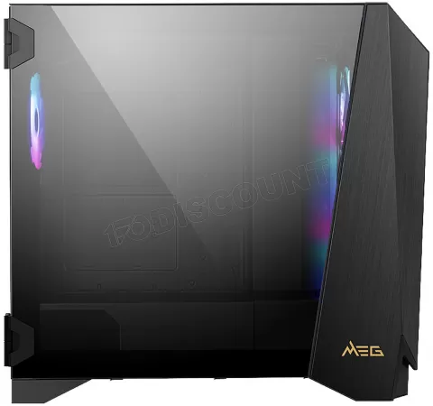 Photo de Boitier Moyen Tour E-ATX MSI Meg Prospect 700R RGB avec panneau vitré (Noir)