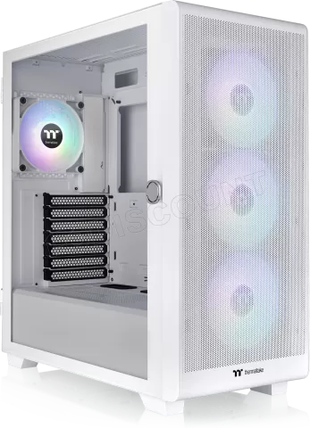 Photo de Boitier Moyen Tour E-ATX Thermaltake S250 TG RGB avec panneau vitré (Blanc)