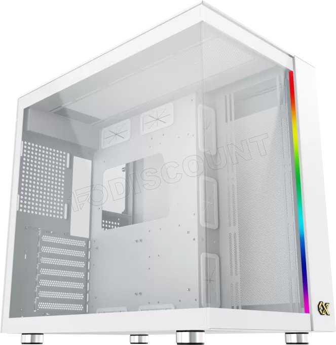 Boitier Moyen Tour E-ATX Xigmatek Aqua Ultra Air-C RGB avec panneaux vitrés (Blanc)