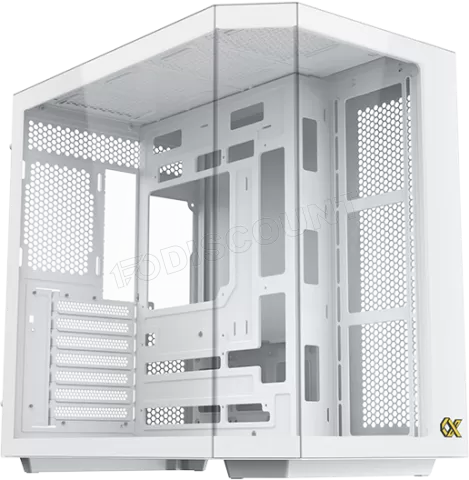 Photo de Boitier Moyen Tour E-ATX Xigmatek Cubi II RGB avec panneaux vitrés (Blanc)