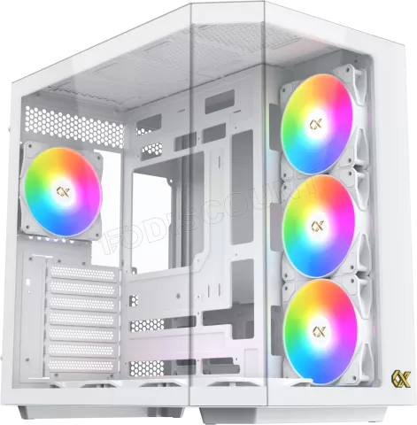 Photo de Boitier Moyen Tour E-ATX Xigmatek Cubi II RGB avec panneaux vitrés (Blanc)