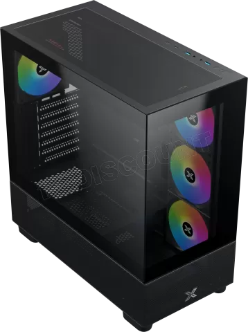 Photo de Boitier Moyen Tour E-ATX Xigmatek Endorphin Air V2 RGB avec panneaux vitrés (Noir)